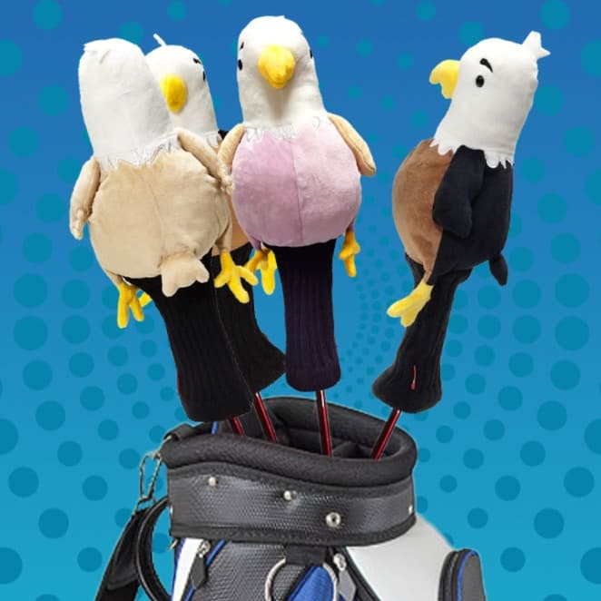 ヘッドカバー ウッドカバー わし型ゴルフクラブヘッドカバー