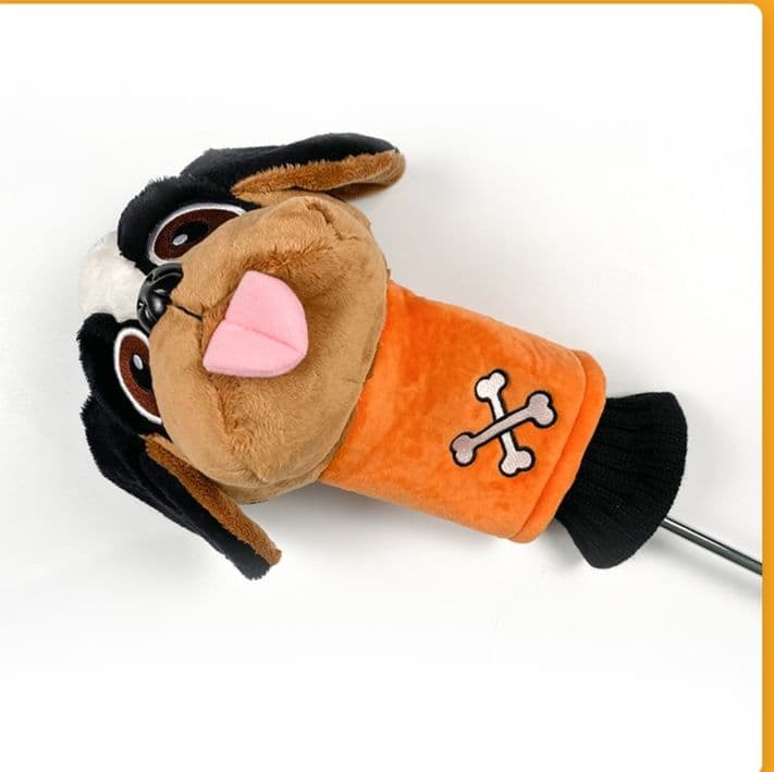 ヘッドカバー 愛嬌たっぷり子犬ウッドカバー