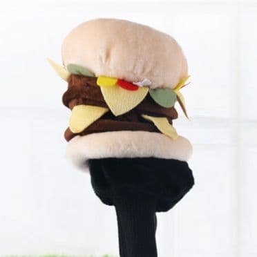 ヘッドカバー ドライバーカバー 立体食品仕様ハンバーガー型高級保護用ドライバーカバー