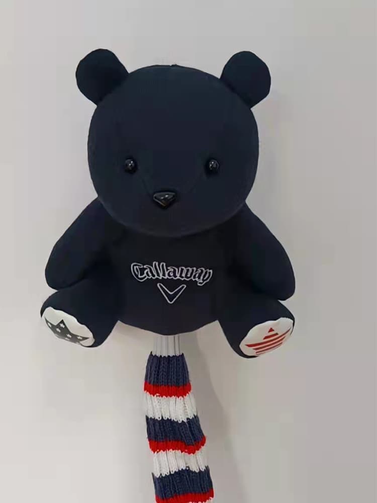 ヘッドカバー ヘッドカバー くまさん ぬいぐるみ ウッドカバー