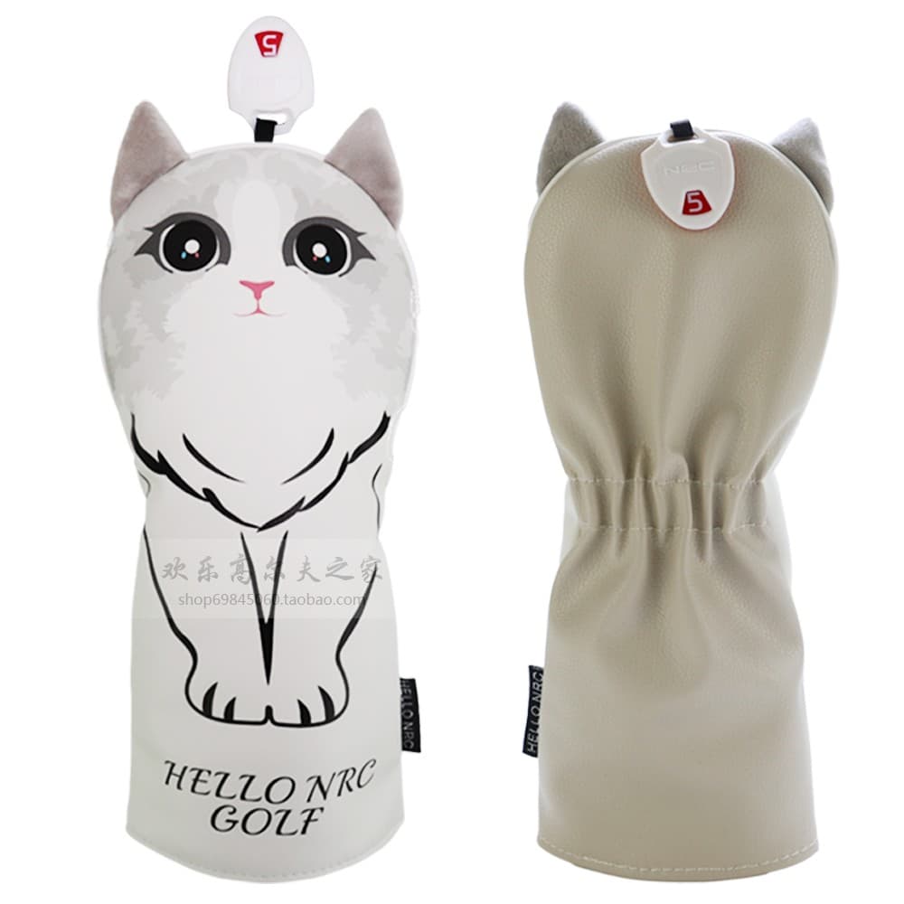 ヘッドカバー ヘッドカバー 猫の形がかわいいウッドカバー