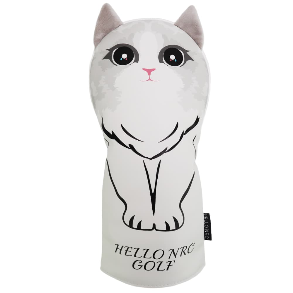 ヘッドカバー ヘッドカバー 猫の形がかわいいウッドカバー