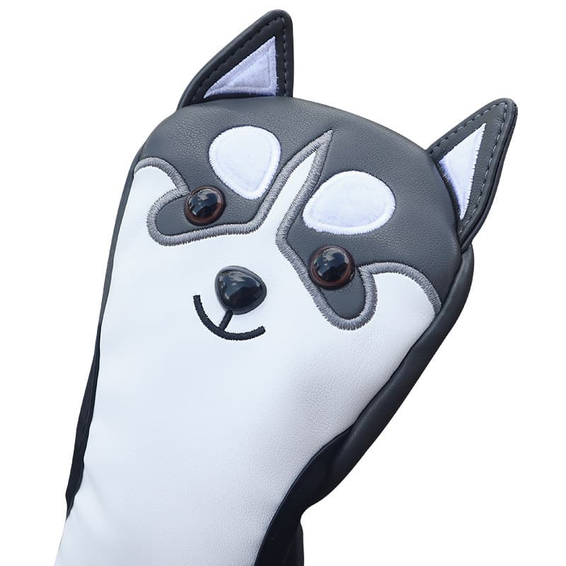 ヘッドカバー シベリアンハスキー 犬型ウッドカバー