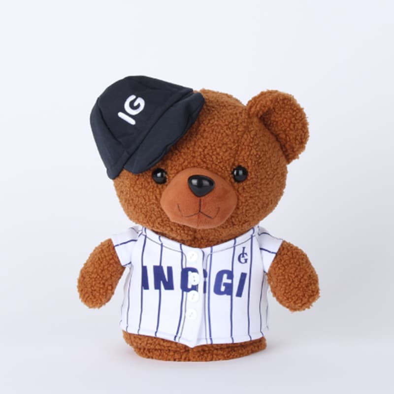 ヘッドカバー ぬいぐるみ野球くまさんウッドカバー