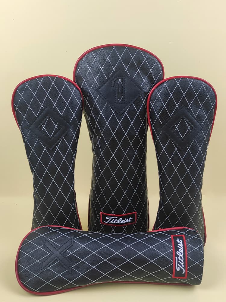 ヘッドカバー ヘッドカバー 高級菱形キルティングウッドカバー